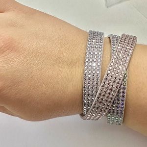 Tri-wrap bracelet in Lilac by touchstone crystal
